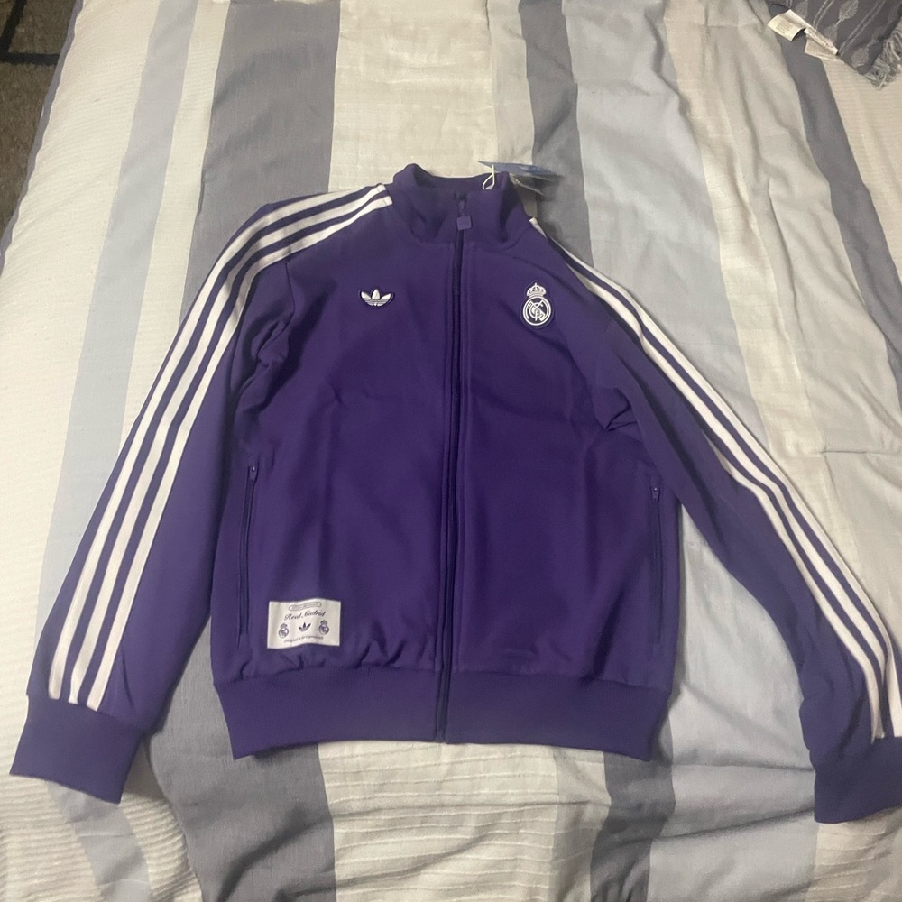 Adidas Real Madrid Purple Jacket with White Accents
